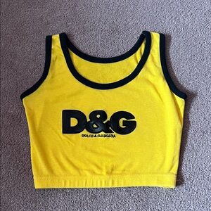 Yellow Tank Top with Black Trim